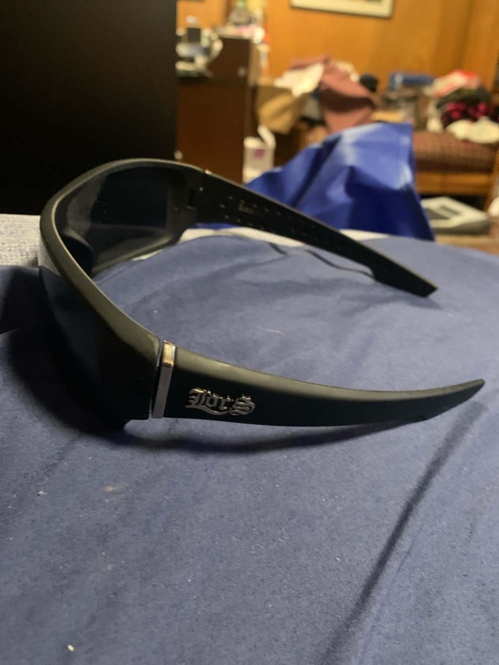 Locs Sunglasses Black Wraparound Sports Shades